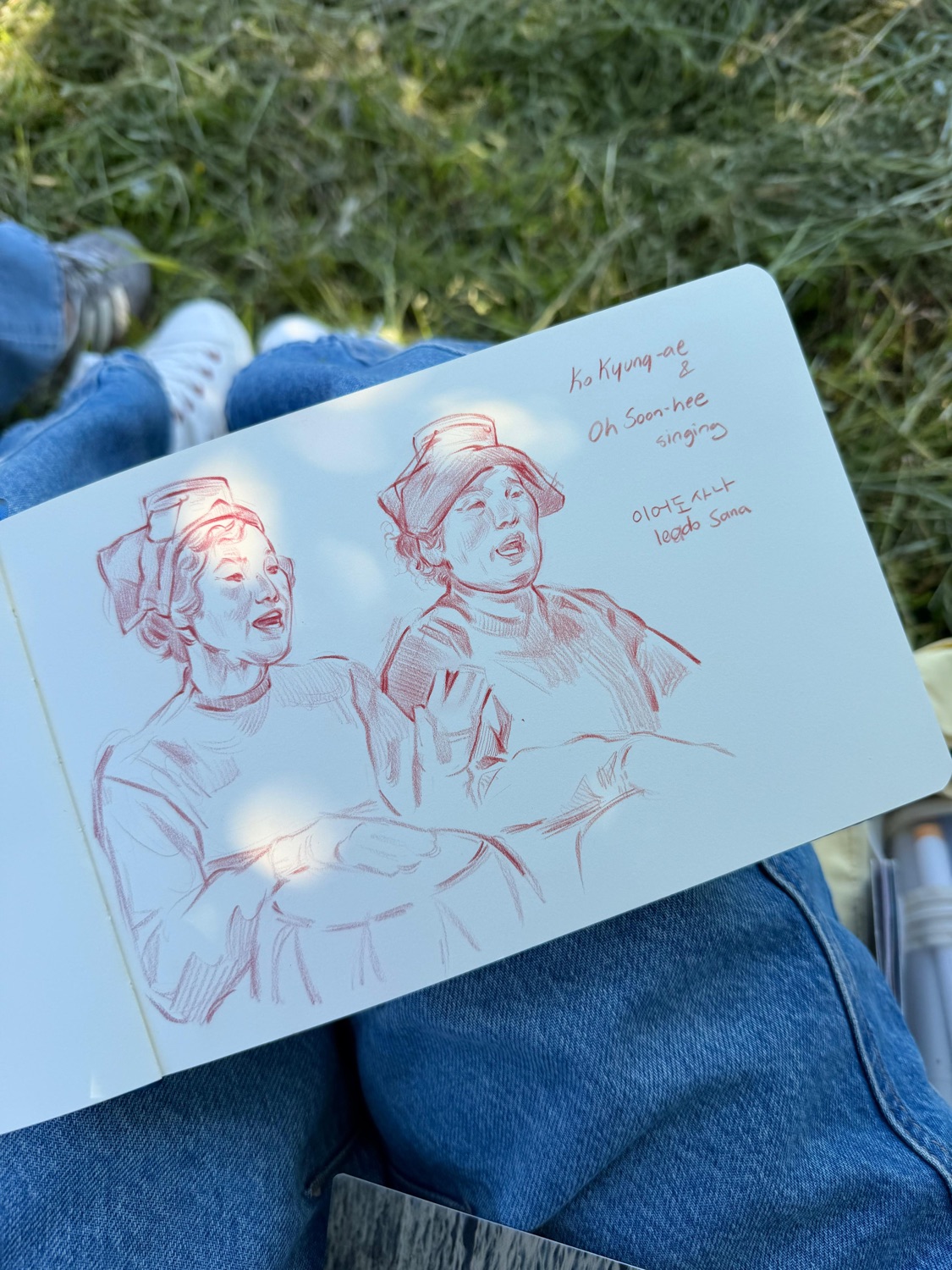 A guest's sketch of two haenyeo